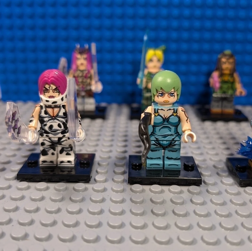 8 Minifigures- Jojo Anime Building Block Toy Manga Action Figure Collectible